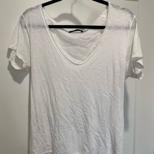 Brandy Melville white V neck T-shirt